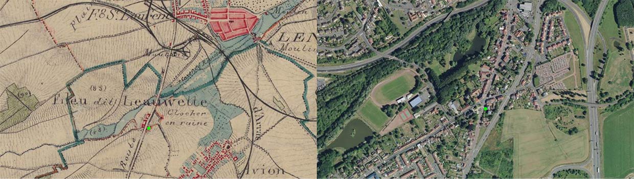 Eleu en 1820 et en 2017